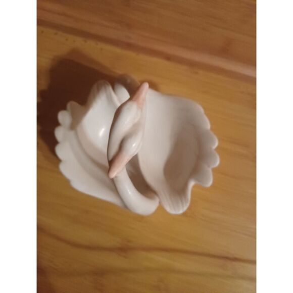 VINTAGE FITZ AND FLOYD DOUBLE‎ SWAN DIVIDED CANDY/TRINKET DISH 1982 - Picture 3 of 4